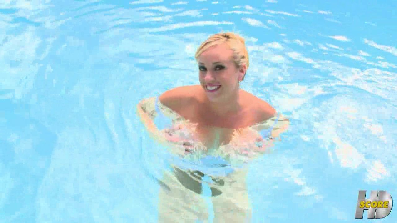 Big boobs swimming pool
