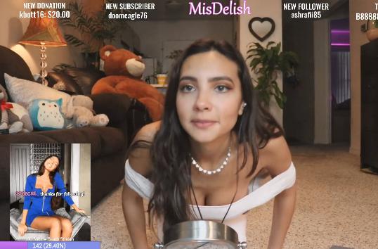 Twitch streamer flashes tits